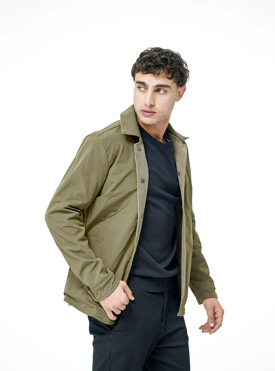 Blouson col chemise d.face